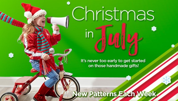 Christmas in July patterns from Red Heart.