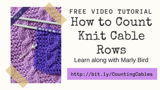 count rows cable knitting