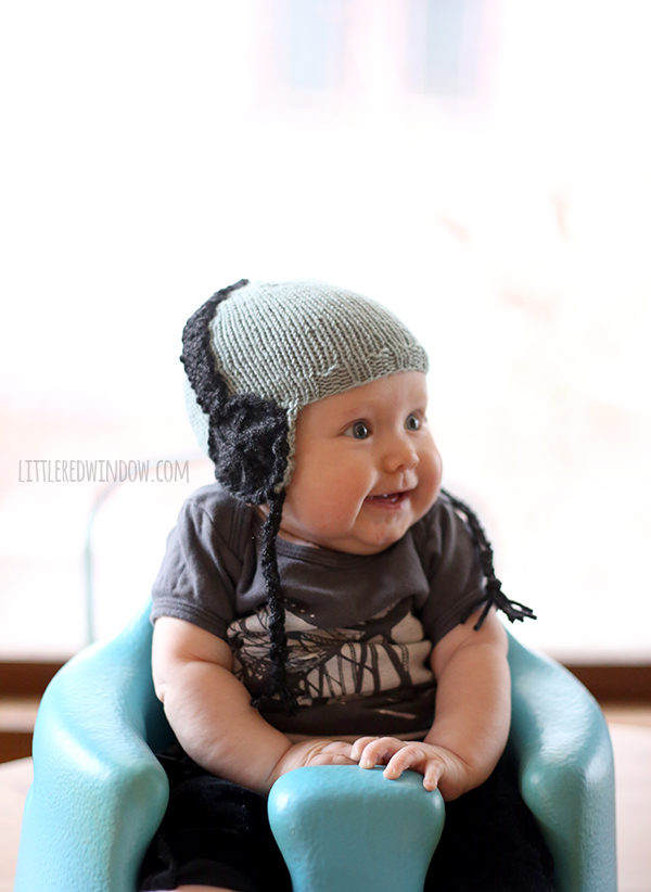 knit baby headphone hat