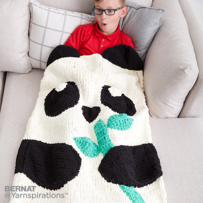 knit panda snuggle sack