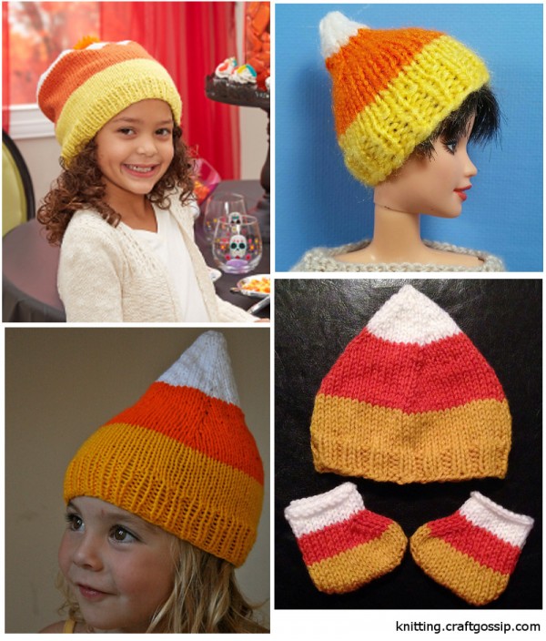 candy corn hat knitting patterns