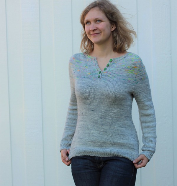 achoo henley sweater knitting pattern