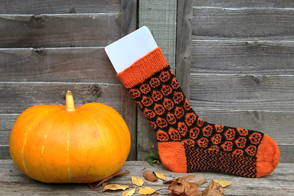 pumpkin patch sock knitting pattern