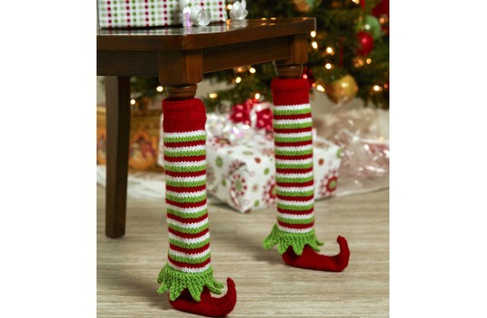 elf shoe table leg knitting pattern