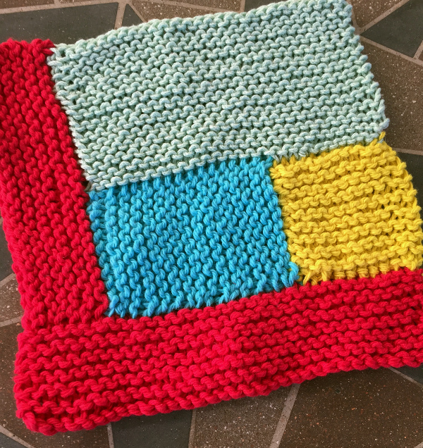 log cabin dishcloth knitting pattern