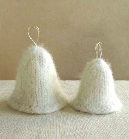 felted bell ornaments