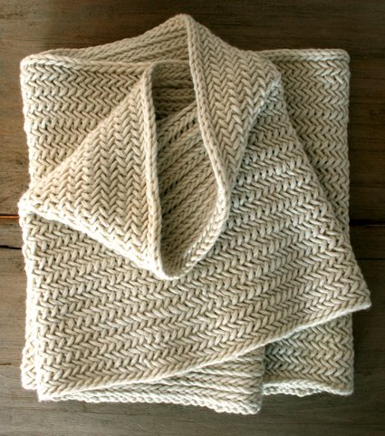 big herringbone cowl purl soho