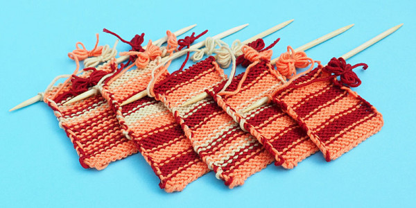 methods for carrying yarn up the side of a knitting project