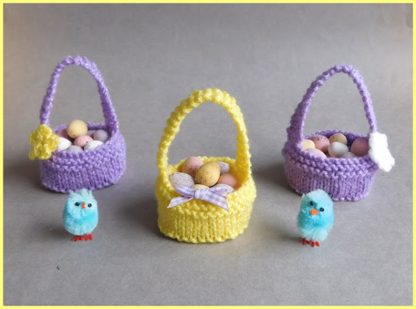 tiny knit easter basket