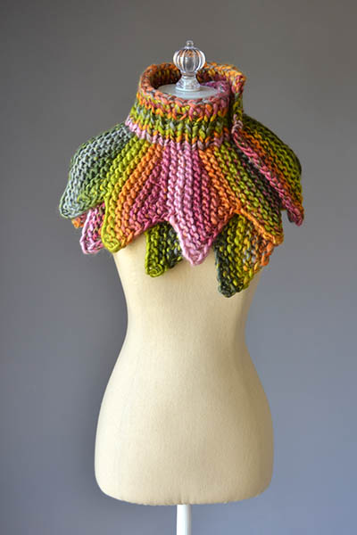 18 petals scarf knitting pattern