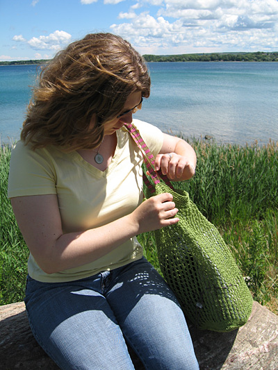 mesh bag knitting pattern