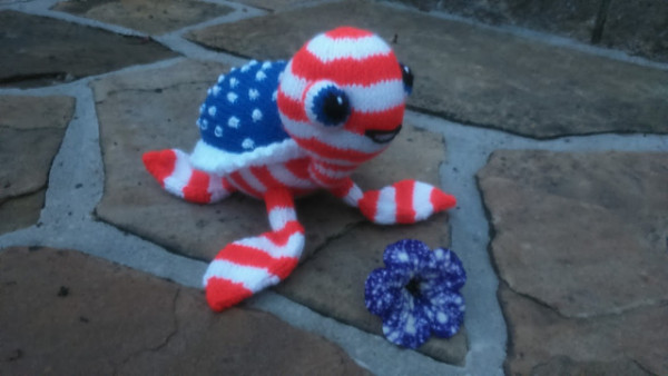 american flag turtle knitting pattern