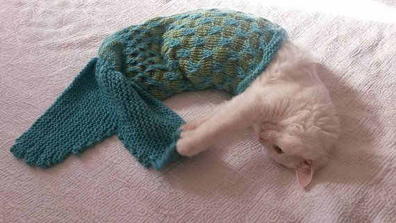 cat mermaid tail blanket