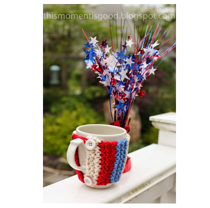 american flag coffee cup cozy