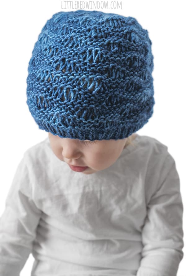 ocean waves drop stitch baby hat