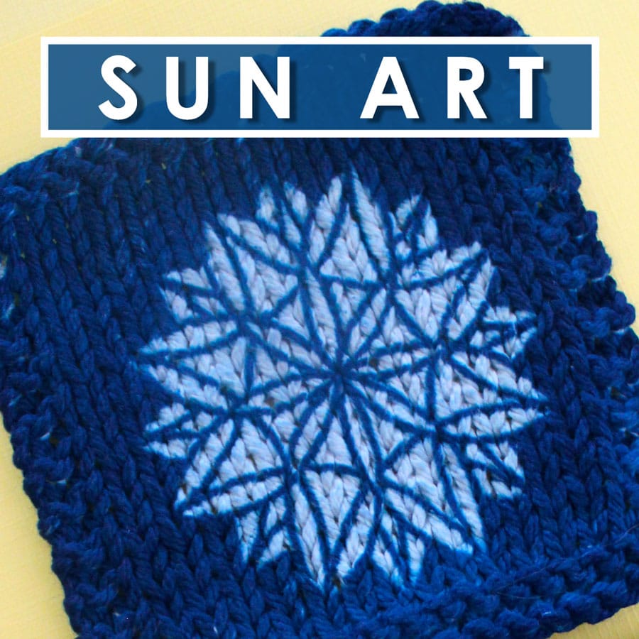 sun art knitting swatch