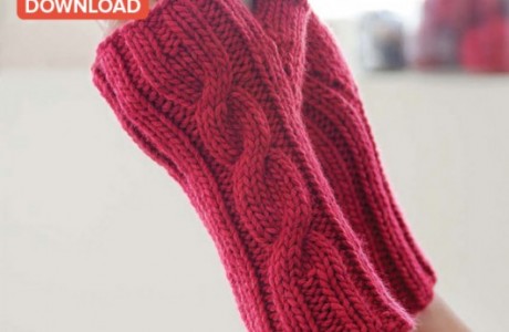 an easy handwarmer pattern from Blue Sky Alpacas