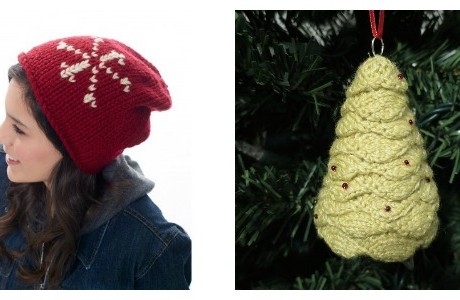 check out a couple of cute christmas knitting projectsq