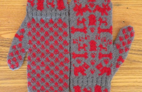 Knit a pair of doggie mittens