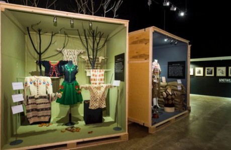 knitwear on exhibit at London's textile museum