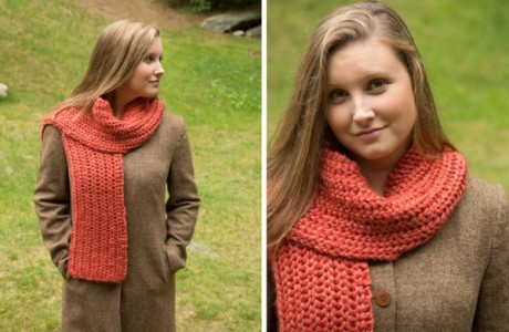 Try out fisherman's rib with this pretty scarf pattern.