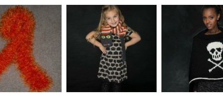 Dress up without a costume with these Halloween knit accessories.