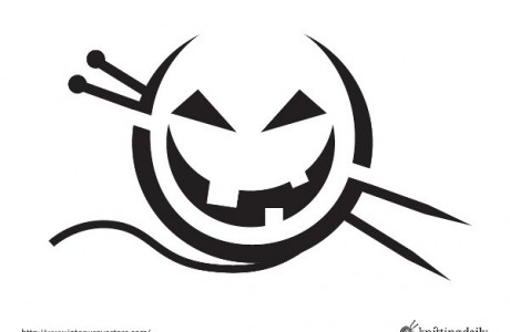 Carve your Halloween pumpkin in knitter's style.