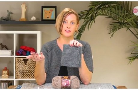Learn to knit a raglan sweater with Very Pink and Lion Brand Yarn.