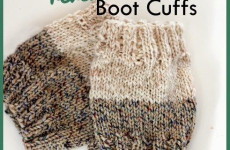 Knit these reversible boot cuffs and you'll have to options for keeping warm in one.