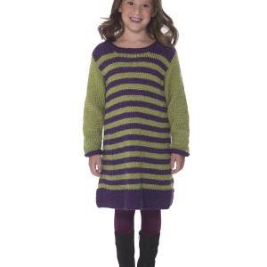 This sweet crewneck dress is part of the Next Generation collection from Lion Brand, honoring the sixth generation of the family that owns the company.
