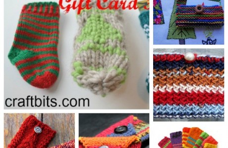 knit a gift card holder fo a semi-homemade gift