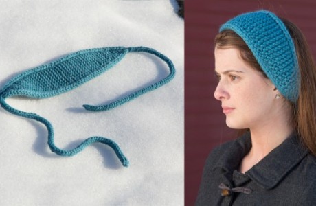 knit a simple garter stitch headband.