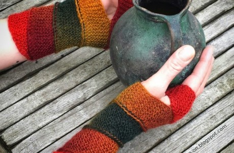 try these fun helix mitts worked in a spiral that's joined as you go.