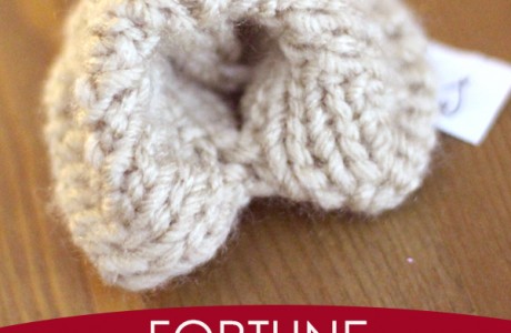 how to knit a fortune cookie