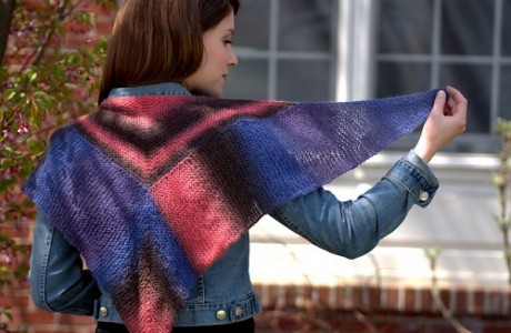 knit a fun shawl in modular style