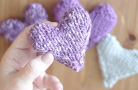 heart sachet knitting pattern