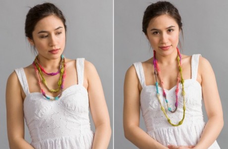 knit bead necklace knitting pattern