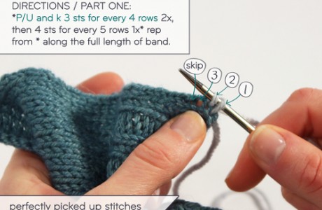 picking up stitches