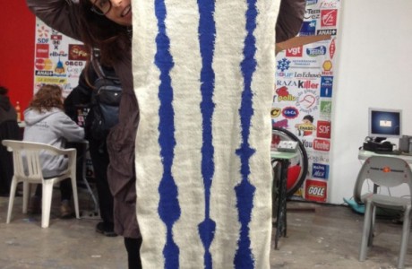 brain wave knit scarf