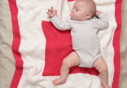 red heart baby blanket