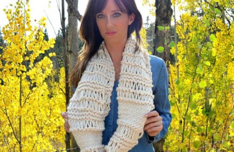 chunky infinity scarf knitting pattern