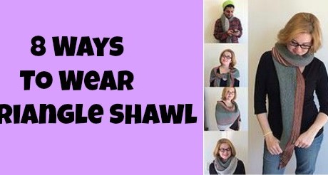 how to wear a triangle shawl