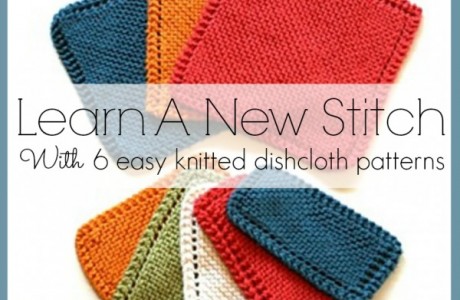 learn a new stitch by knitting a washcloth or dishcloth