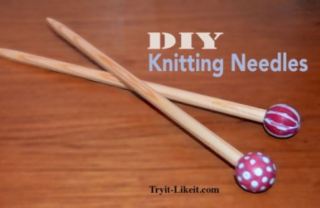 Make your own knitting needles with supplies from the craft store