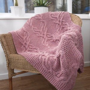 lovely cable knit lap blanket