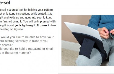 knee-sel knitting chart holder