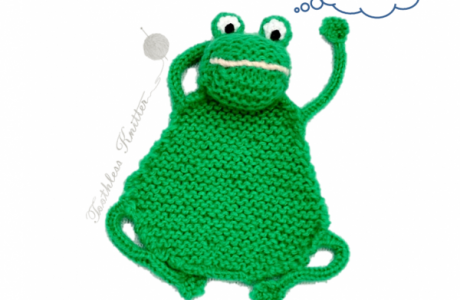 flat frog bookmark knitting pattern
