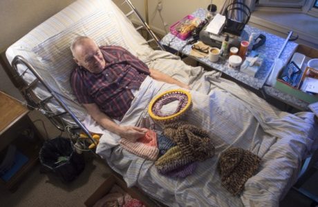 91-year-old in hospice still knitting hats for homeless.