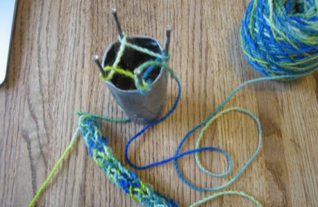 knitting spool made with nails