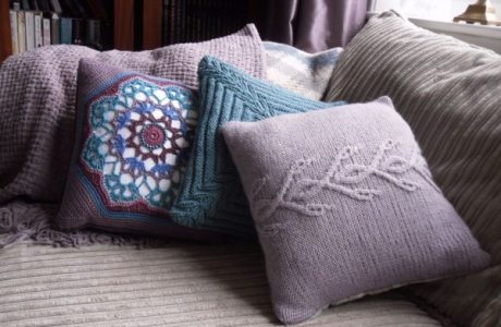 coneflower cushion knitting pattern
